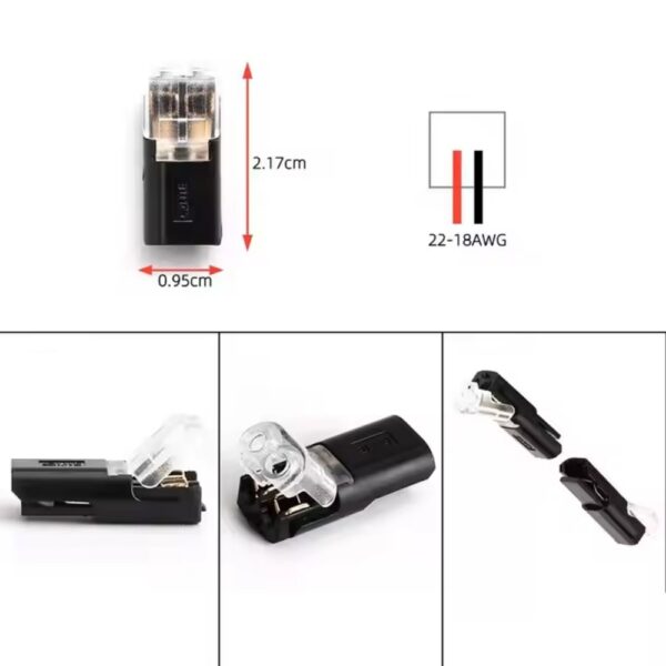 موصل سريع 2 في 2 في 2 خارج LED