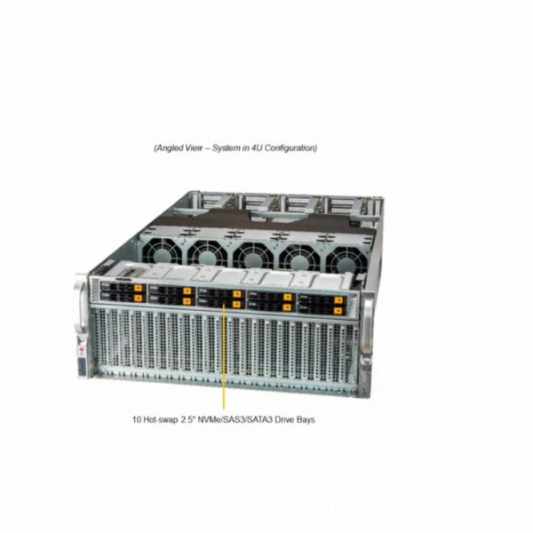 خادم 4U RU Rack متعدد وحدات معالجة رسومات متعددة