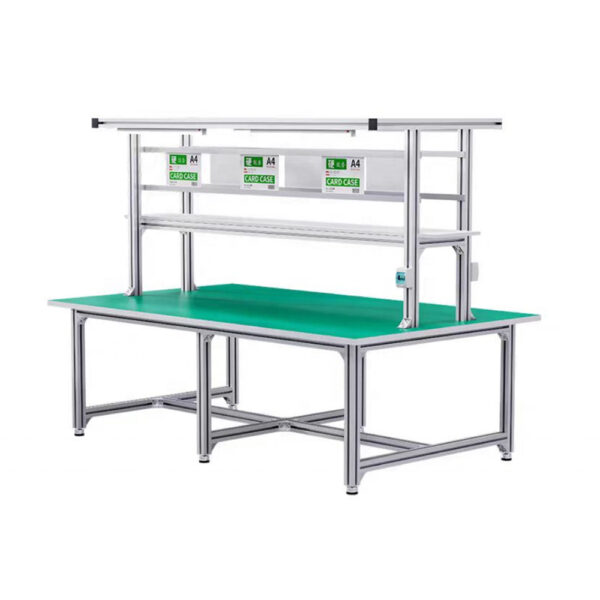 Banco de trabajo de perfil de aluminio personalizado con protección ESD Banco de trabajo de perfil de aluminio personalizado con protección ESD