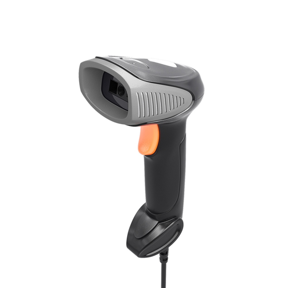 قارئ الباركود السلكي السلكي الصناعي المحمول باليد USB