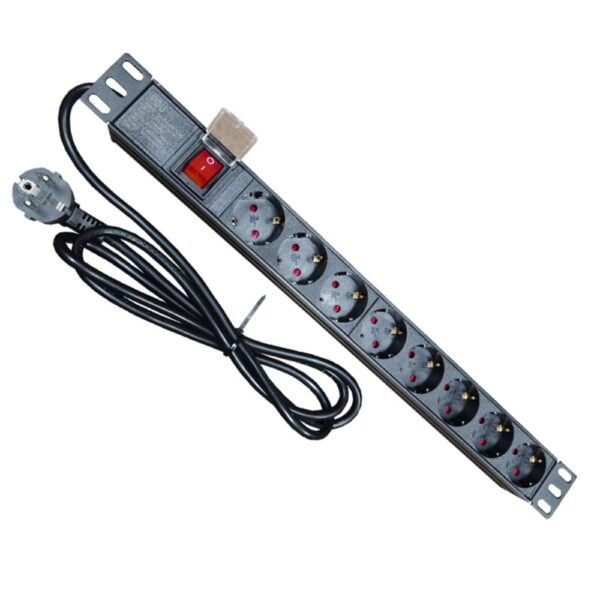مقبس طاقة PDU على النمط الأوروبي 6 طرق رف 6 طرق
